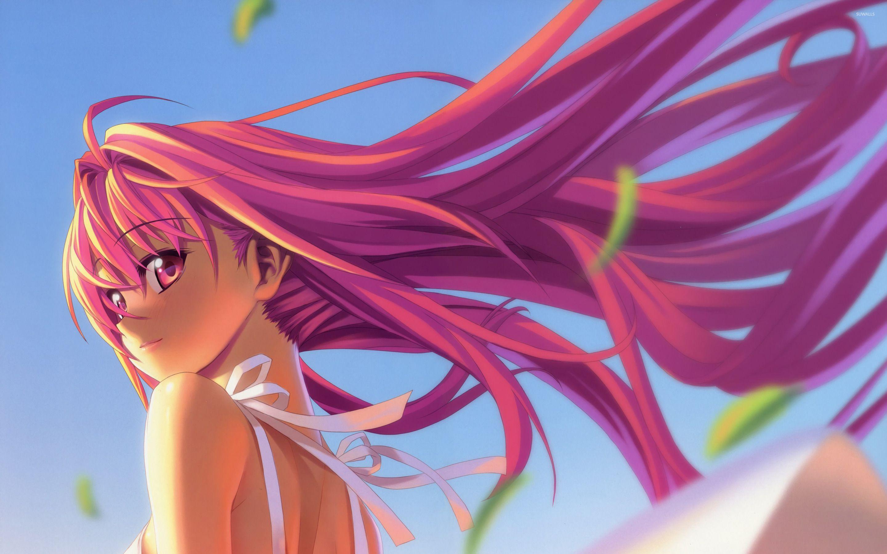 2880x1800 Girl with a pink hair wallpaper wallpaper