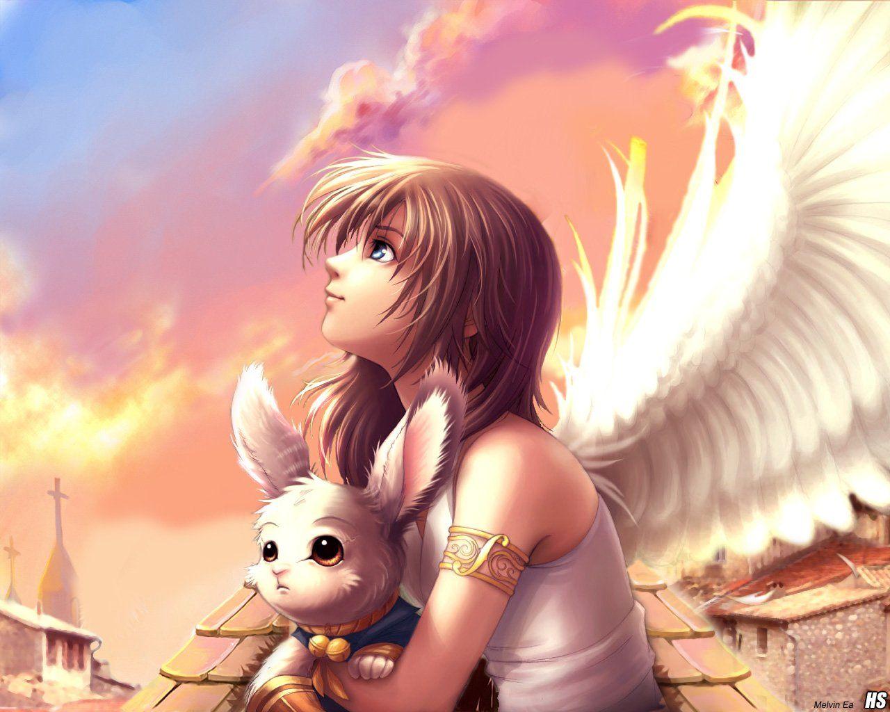 Anime Angel Girl Wallpapers Top Free Anime Angel Girl Backgrounds Wallpaperaccess