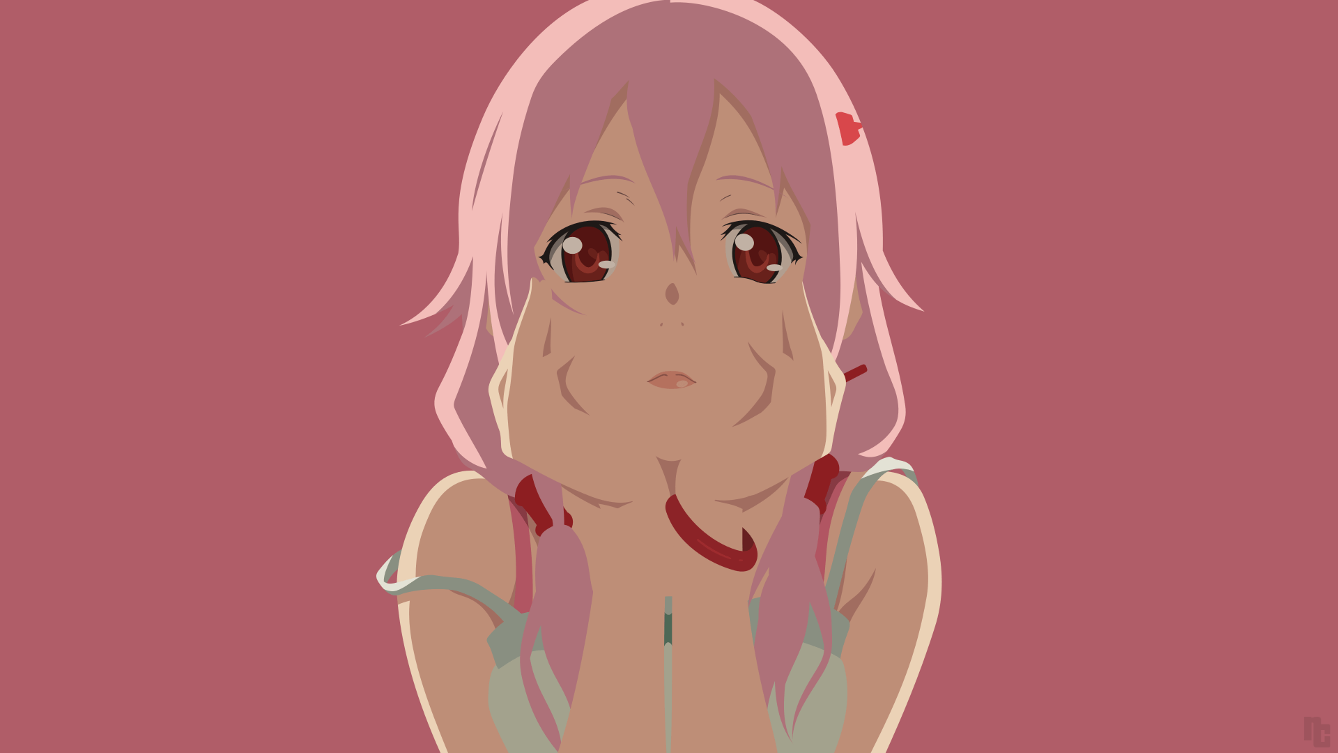 1920x1080 Guilty Crown Yuzuriha Minimalist Wallpaper