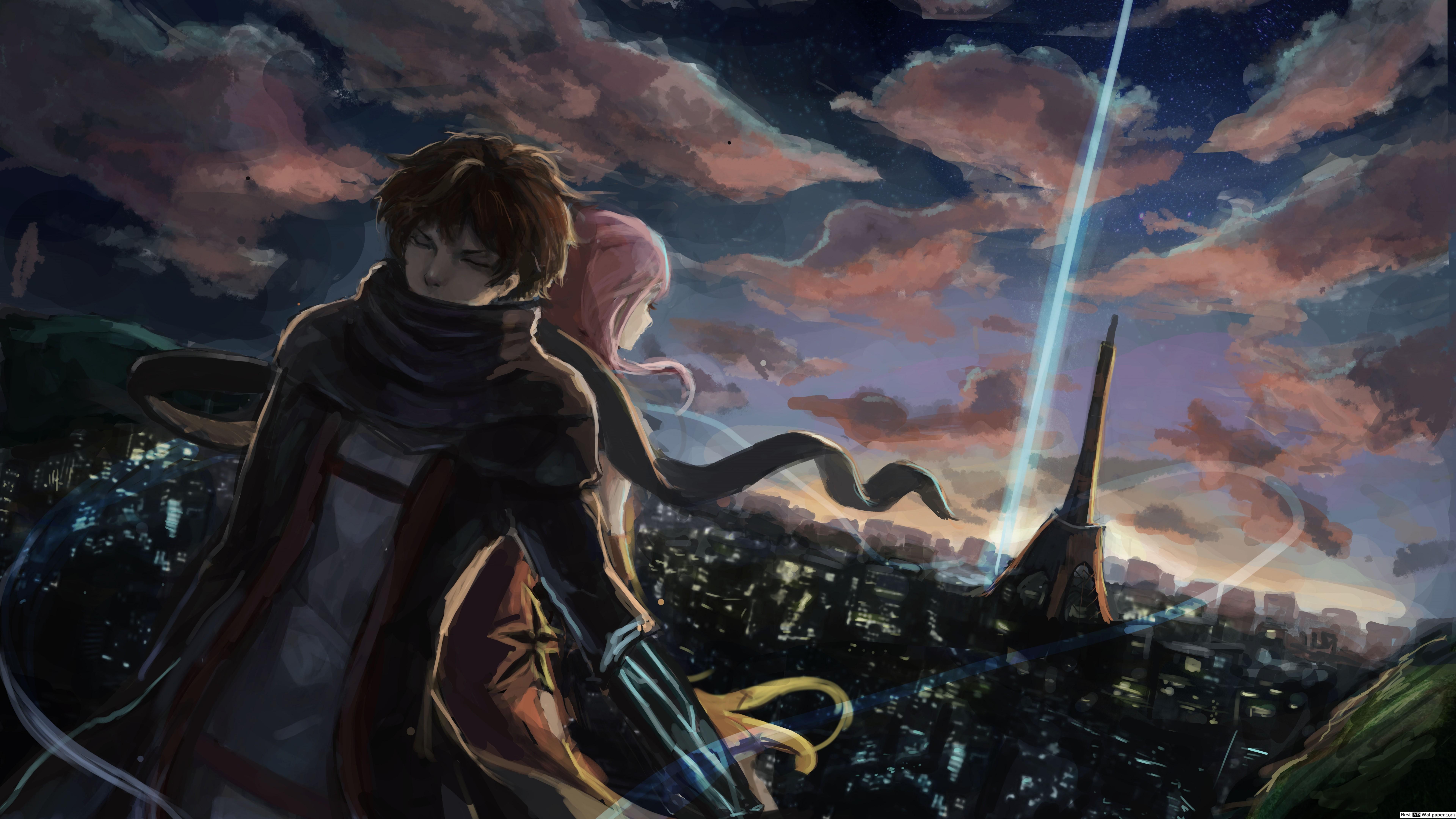 7680x4320 Shu Ouma & Inori Yuzuriha HD wallpaper download