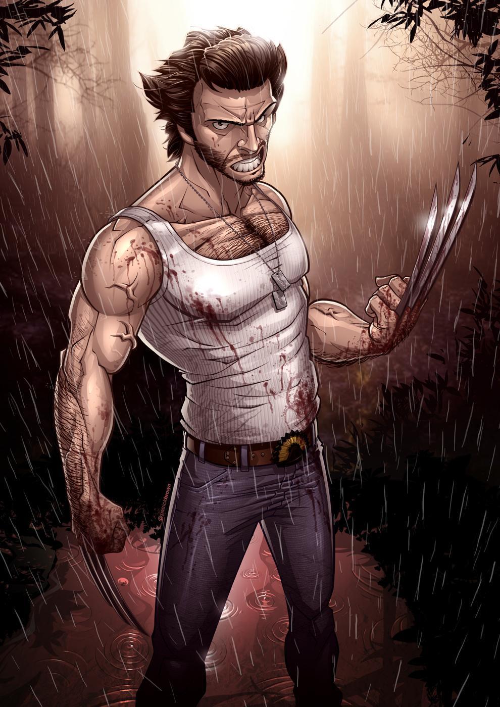 990x1400 Wolverine Anime Mobile Wallpaper