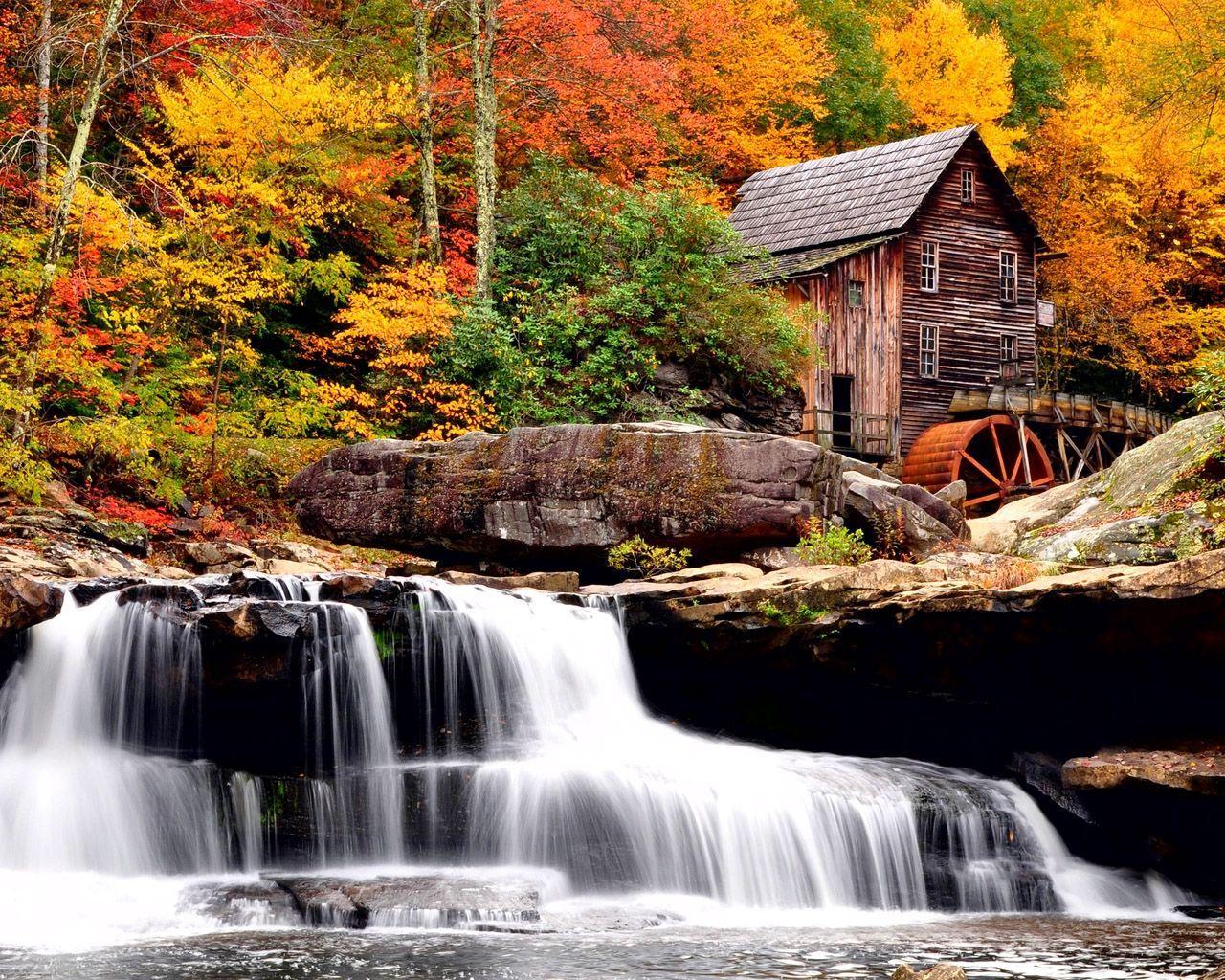 Autumn Waterfall Wallpapers Top Free Autumn Waterfall Backgrounds