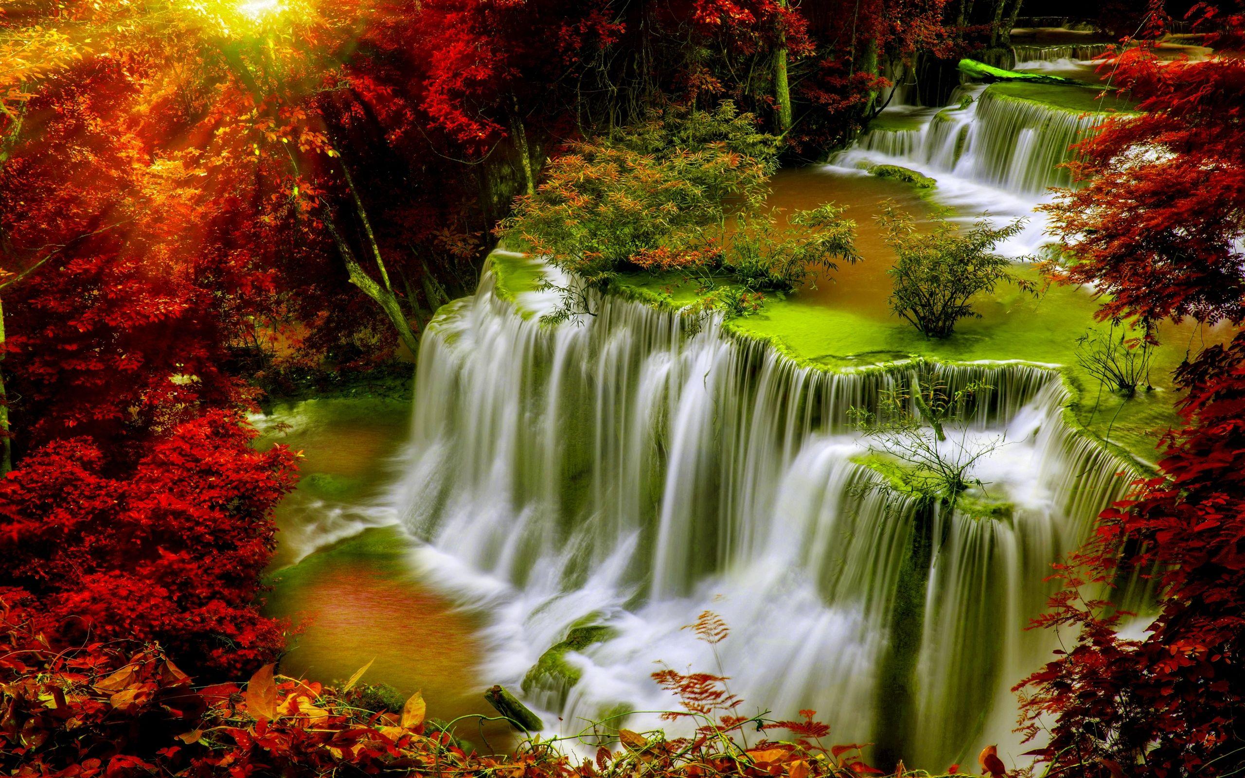 Autumn Waterfall Wallpapers Top Free Autumn Waterfall Backgrounds