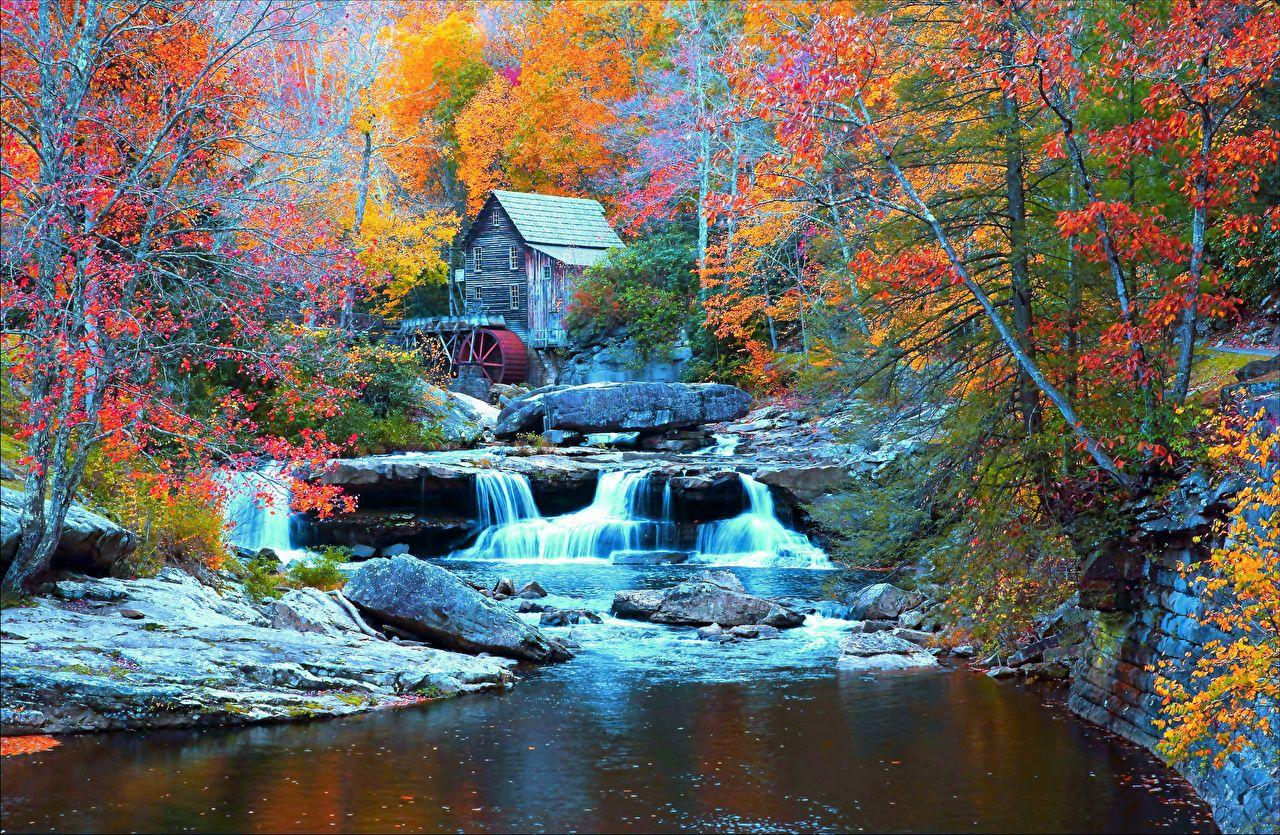 Autumn Waterfall Wallpapers Top Free Autumn Waterfall Backgrounds