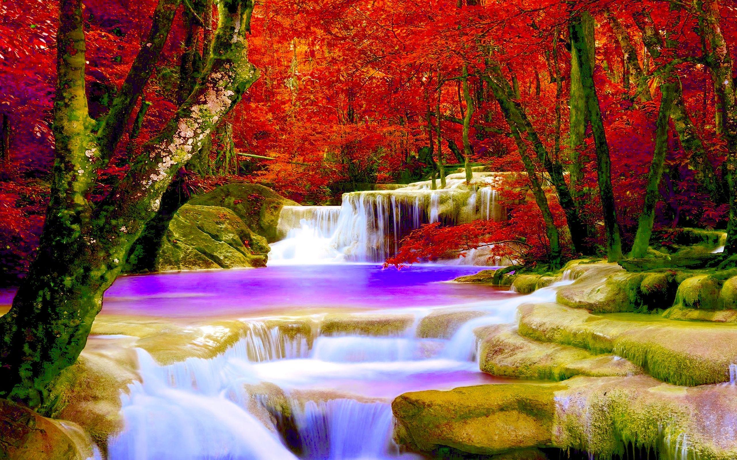 Autumn Waterfall Wallpapers - Top Free Autumn Waterfall Backgrounds ...