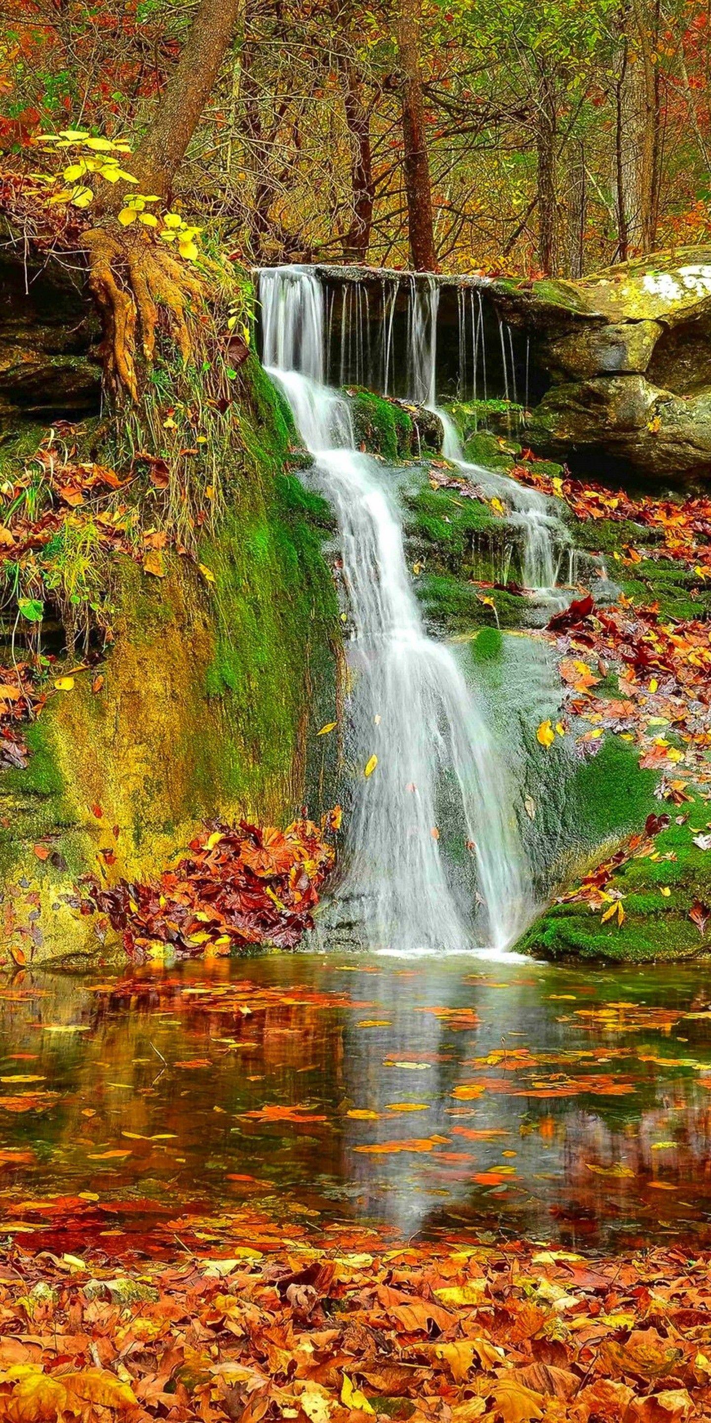 Autumn Waterfall Wallpapers Top Free Autumn Waterfall Backgrounds