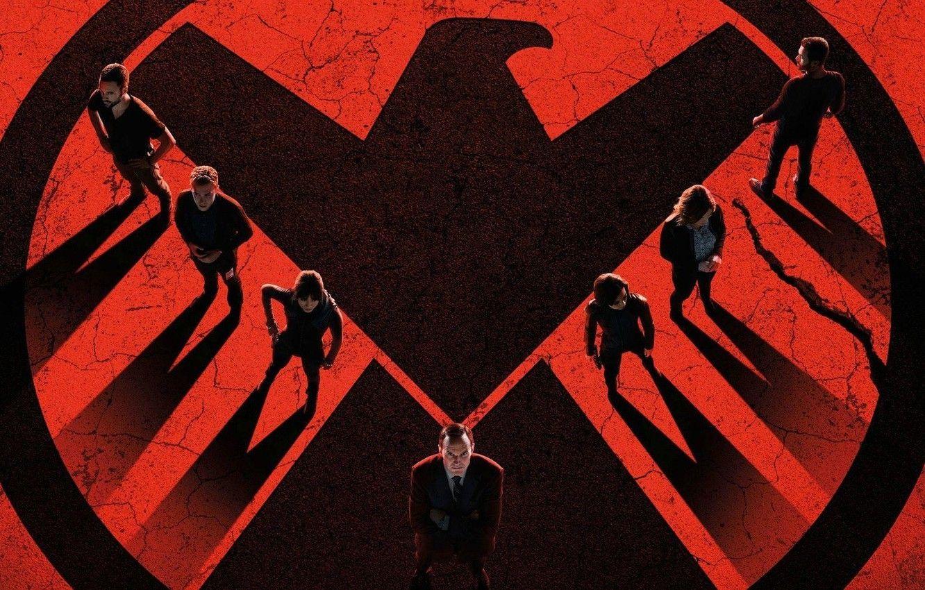 1332x850 Wallpaper red, girl, logo, actor, woman, man, Marvel, eagle