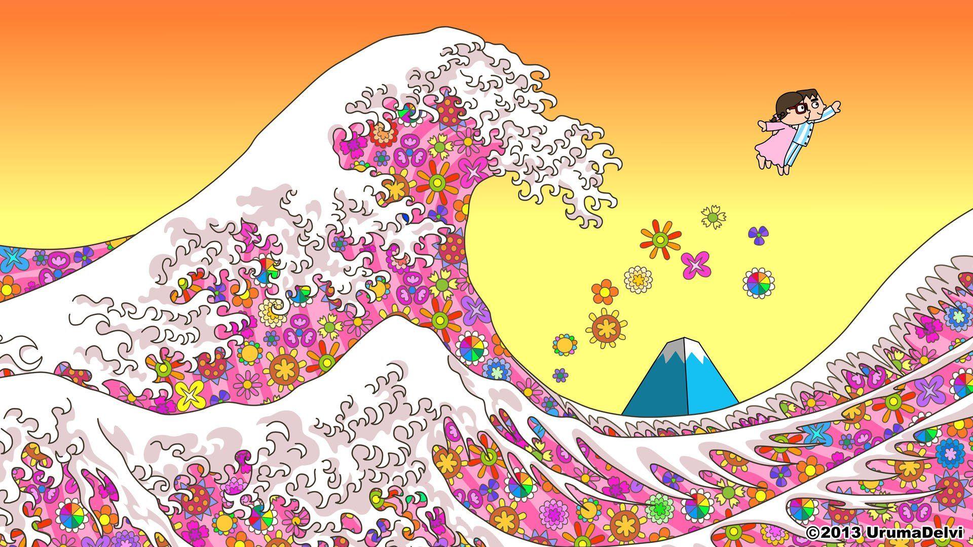 1920x1080 Japanese Wave Wallpaper 1920x1080