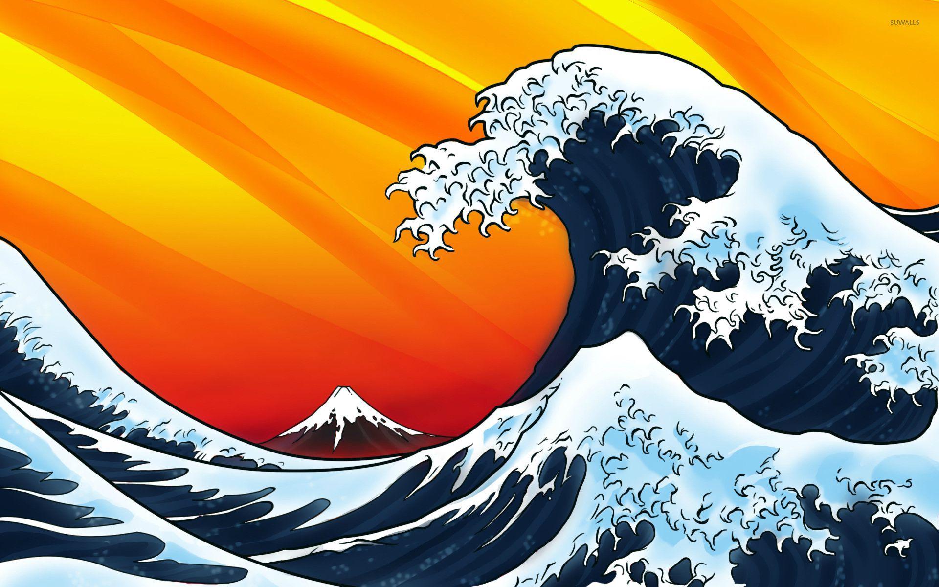 1920x1200 Japanese Wave Wallpaper