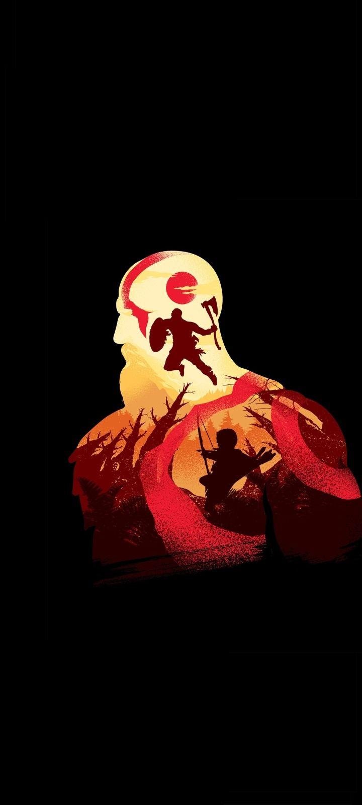 720x1600 Minimal God Of War Game Artwork 2019 720x1600 Resolution