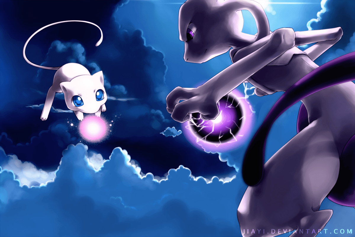 Mew And Mewtwo Wallpapers Top Free Mew And Mewtwo Backgrounds Wallpaperaccess