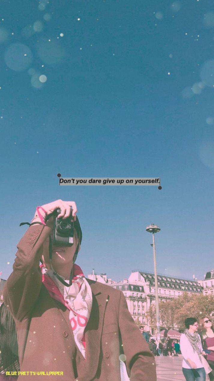 713x1268 Kim taehyung v bts wallpaper lock screen Aesthetic quotes sky blue