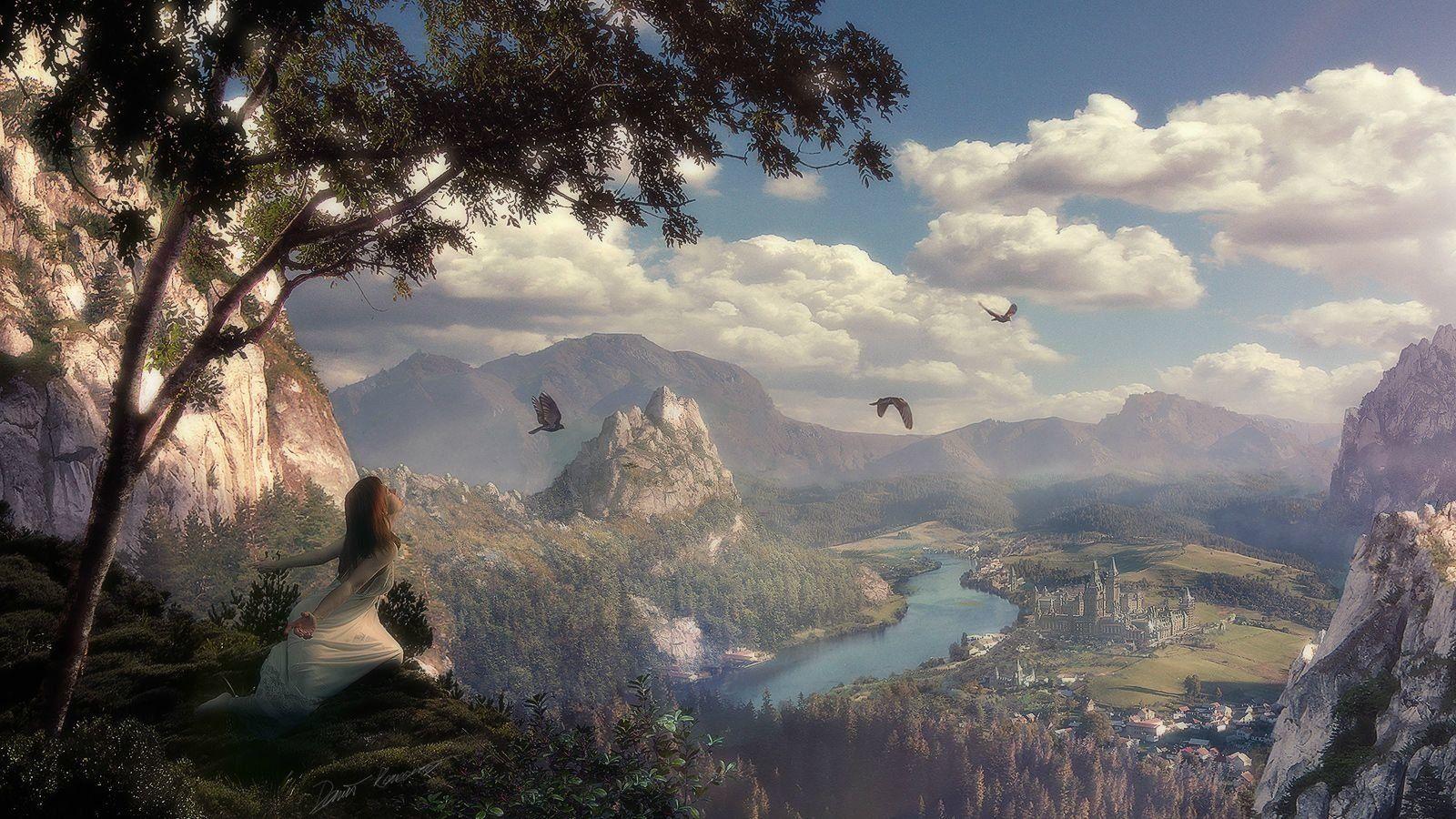 1600x900 Beautiful Nature Landscapes Wallpaper Page. Fantasy landscape, Landscape wallpaper, Landscape background