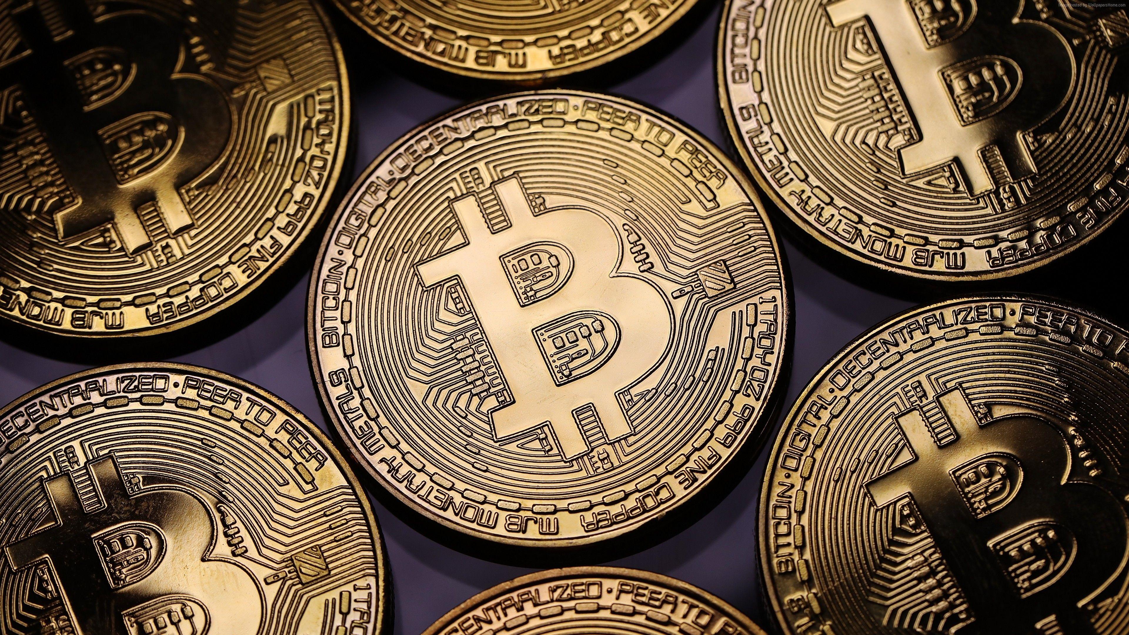 3840x2160 Stock Image Bitcoin, gold, 4K, Stock Image Wallpaper Download