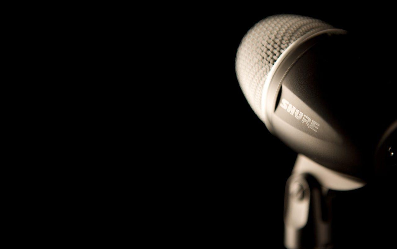 1280x804 Black Shure Studio Microphone wallpaper. Black Shure Studio