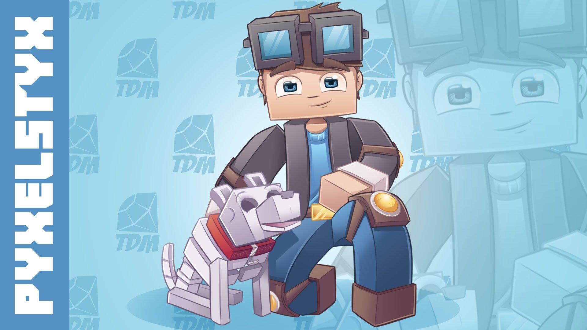 1920x1080 TDM Background. DanTDM vs Herobrine