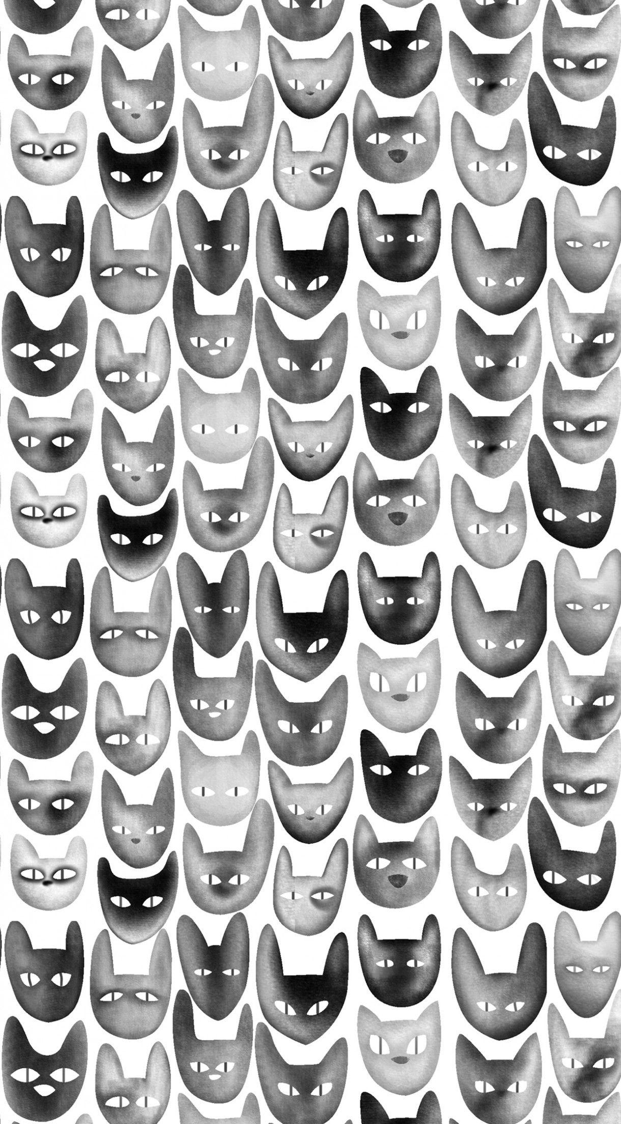 1220x2208 ↑↑TAP AND GET THE FREE APP! Animals Cats Fun Black White HD iPhone