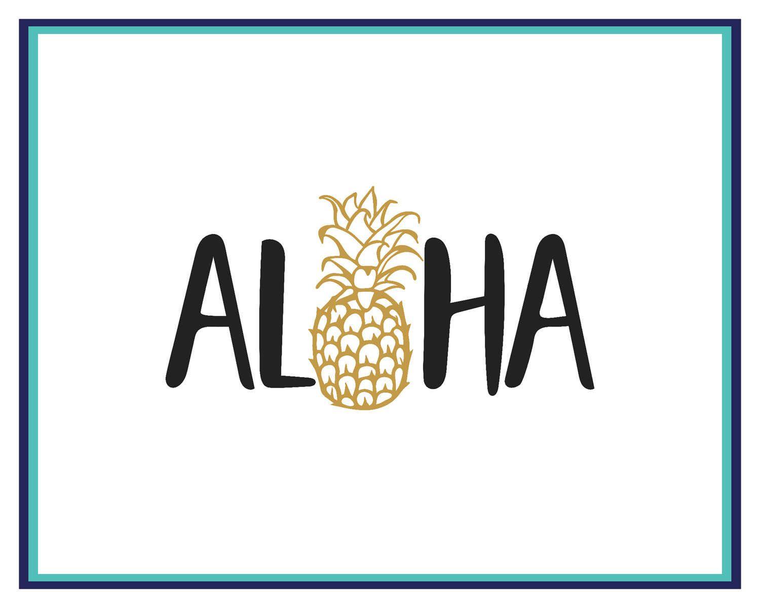 1500x1200 Aloha Pineapple Car Decal Decal Decal
