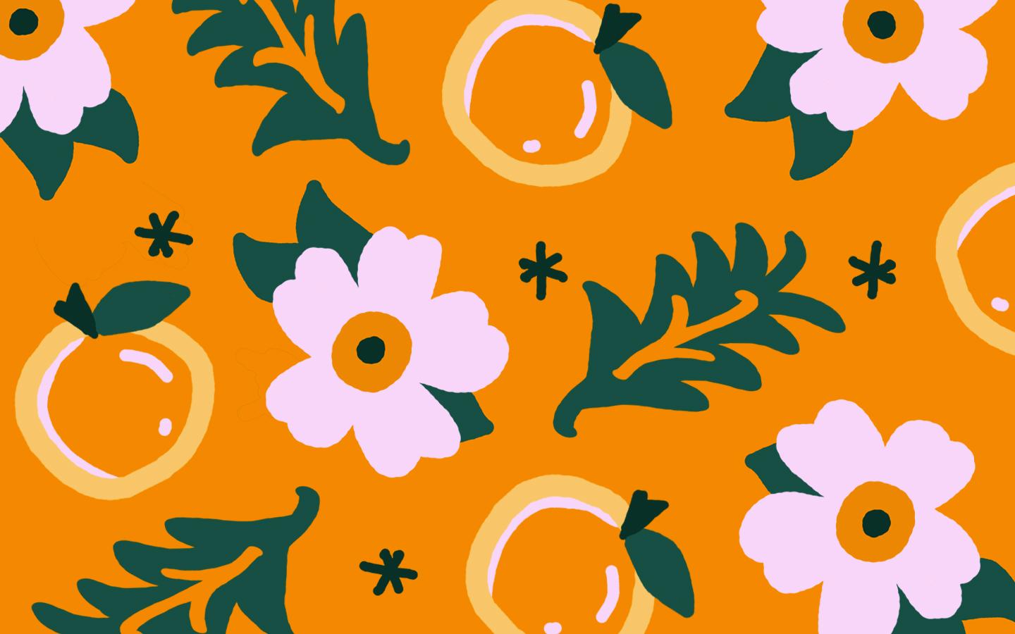 1440x900 Pink Pineapple Image For Computers Orange