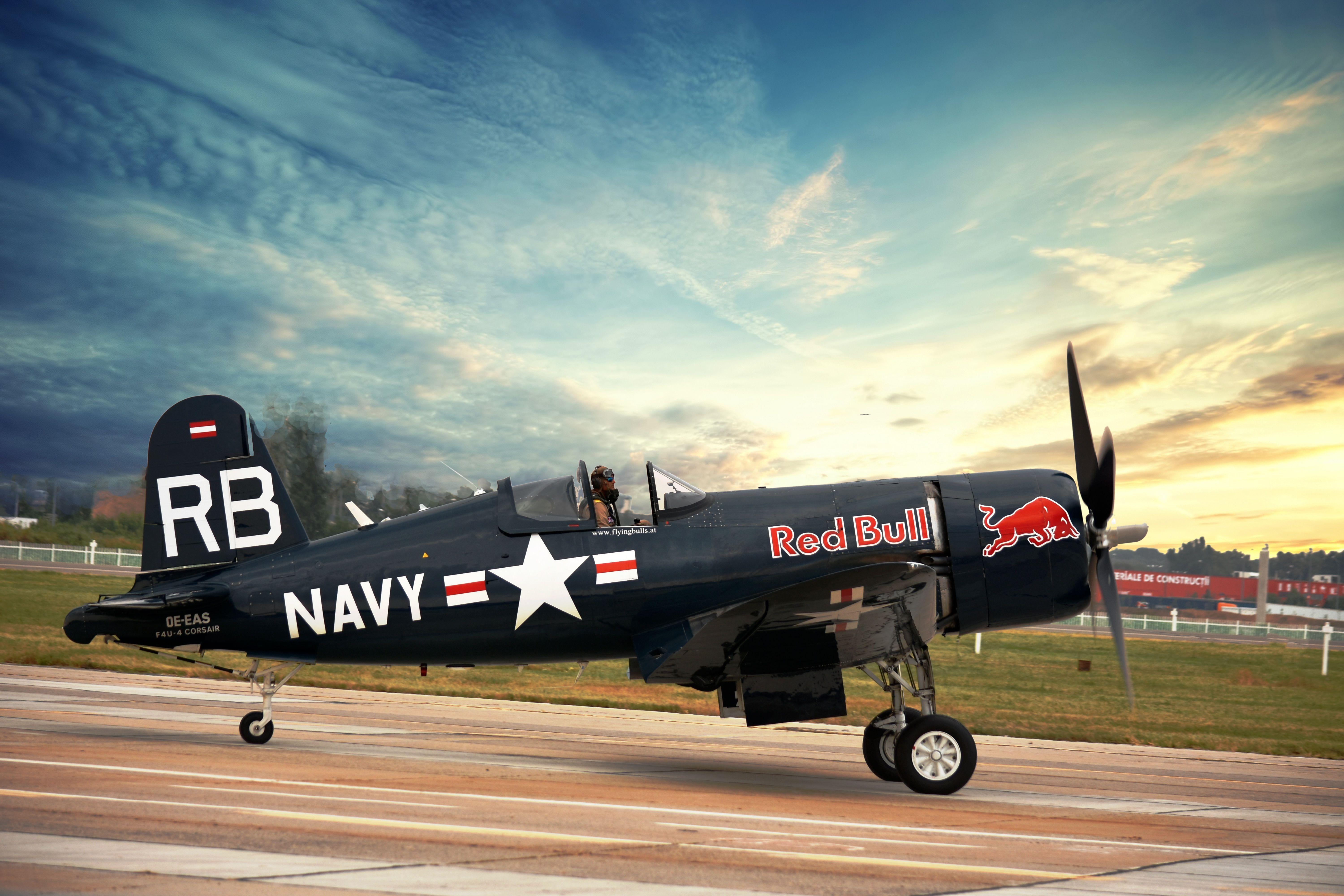 6000x4000 Vought F4U Corsair Flying Bulls 6K UHD Wallpaper