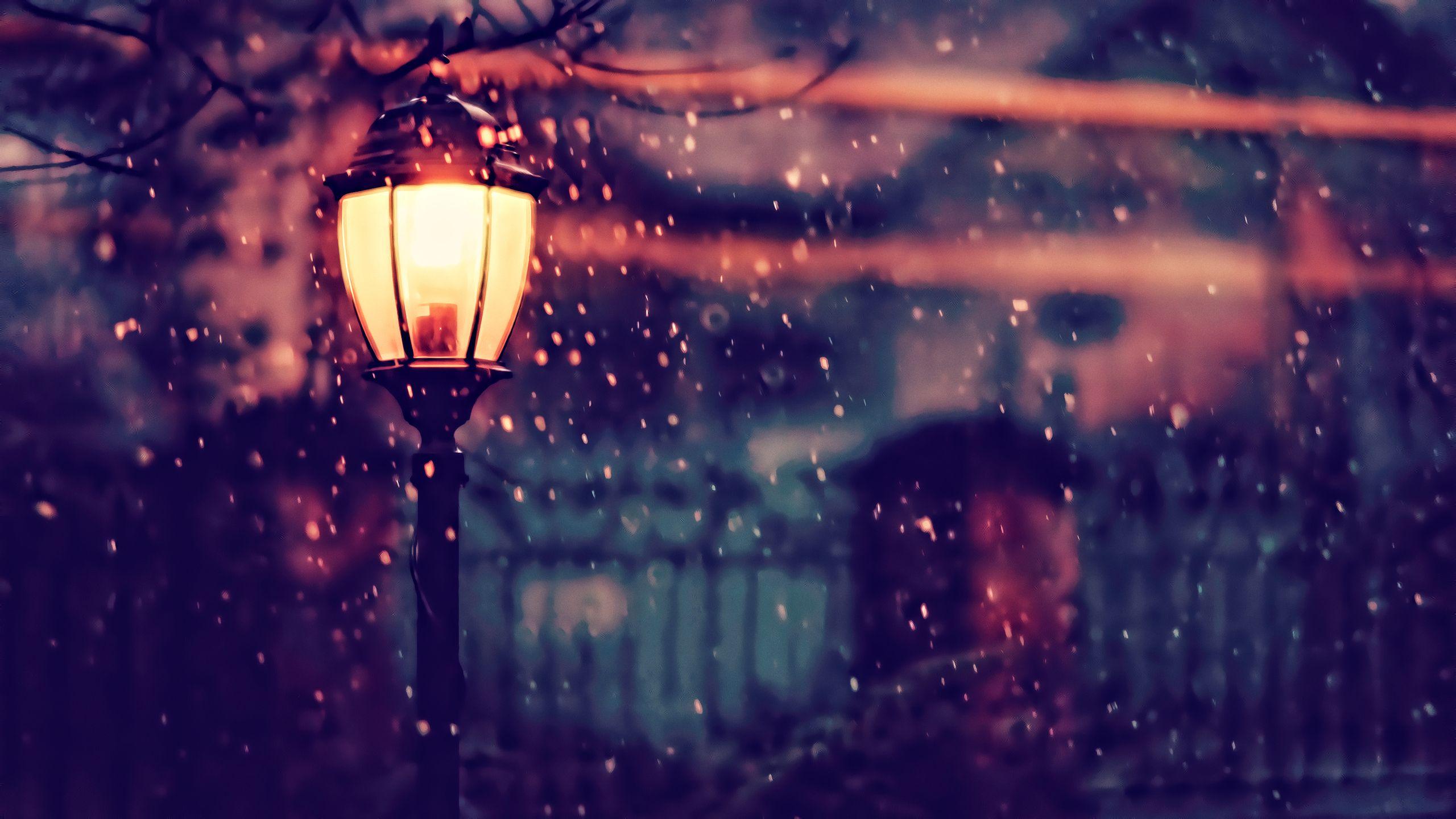 2560x1440 Street Light Winter 4k 1440P Resolution HD 4k Wallpaper