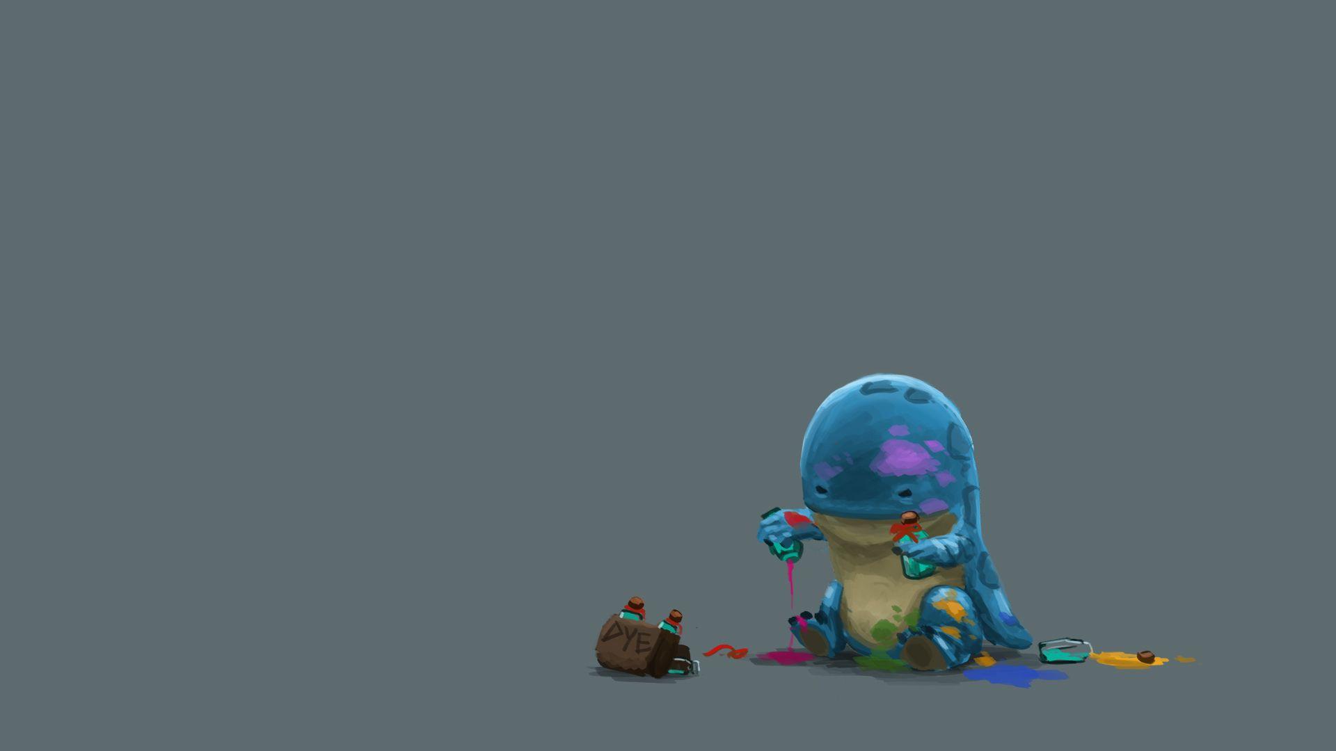 1920x1080 Download wallpaper paint, monster, art, jars, fanart, guild wars 2