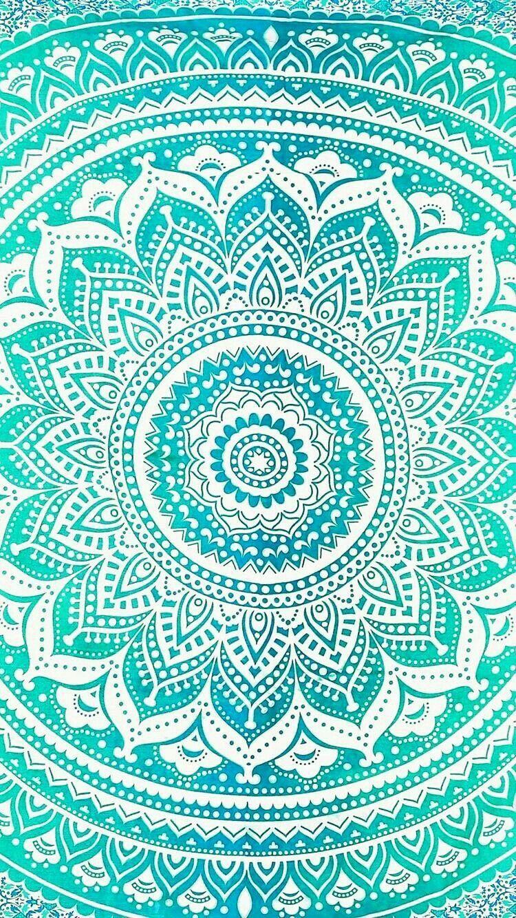 750x1334 Wallpaper. Mandala tapestry, Mandala