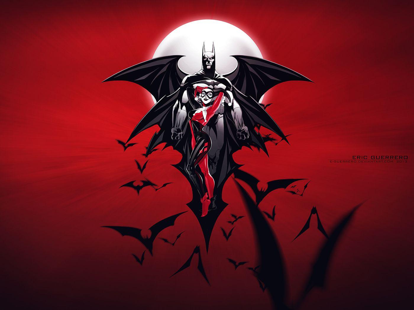 1400x1050 Batman Harley Quinn Art 1400x1050 Resolution HD 4k Wallpaper, Image, Background, Photo and Picture