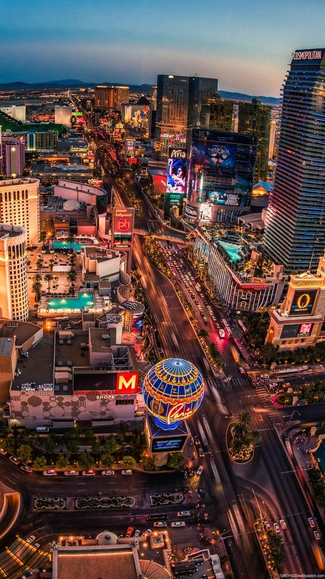 1080x1920 Colorful Light City Road Wallpaper HD