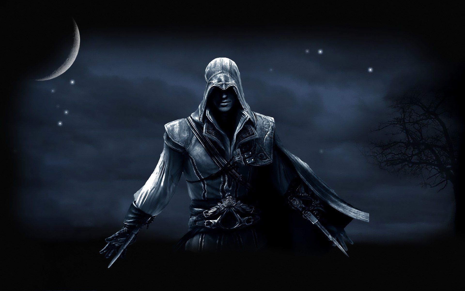 1920x1200 video, Games, Assassins, Creed, Night, Moon Wallpaper HD / Desktop and Mobile Background