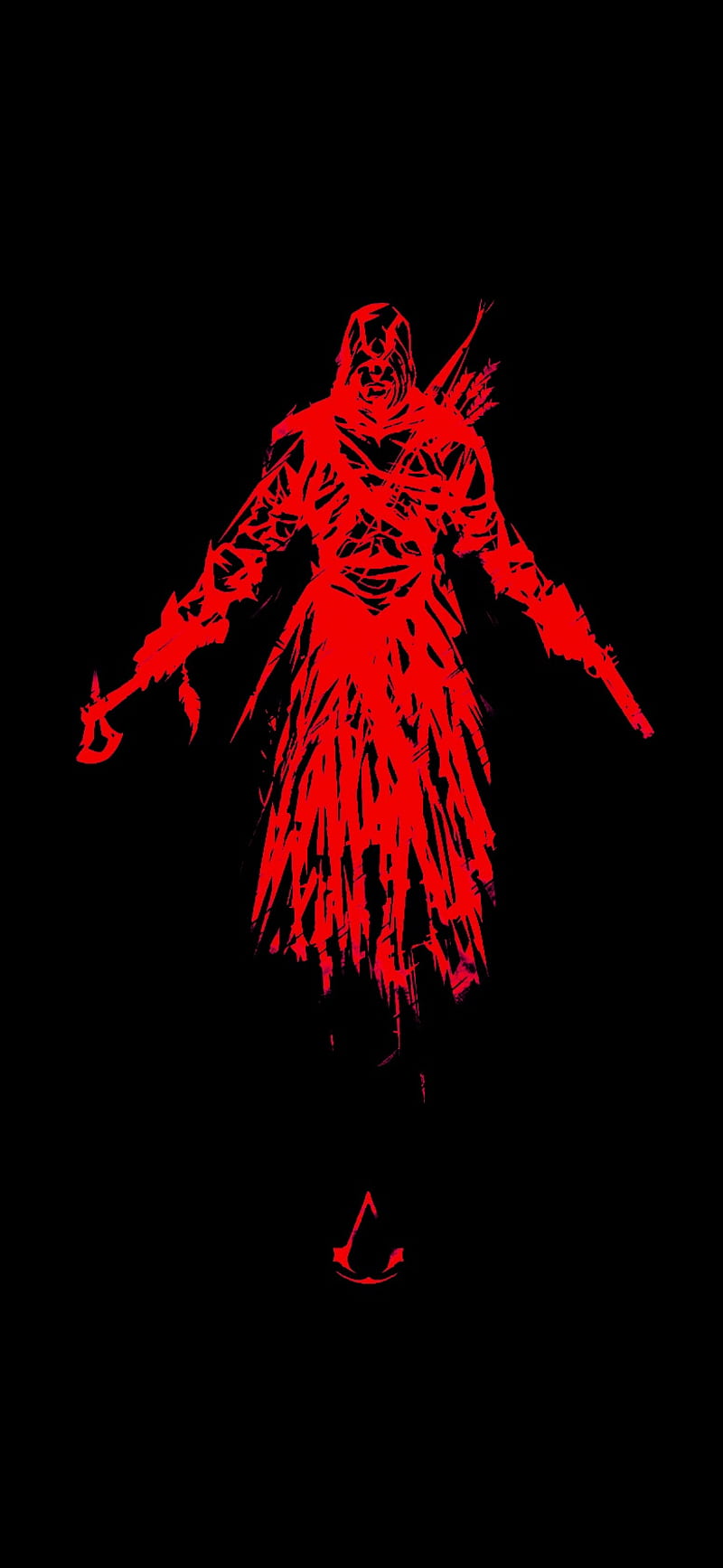 800x1734 Assassins Creed red, assassin, black, games, new, HD phone wallpaper
