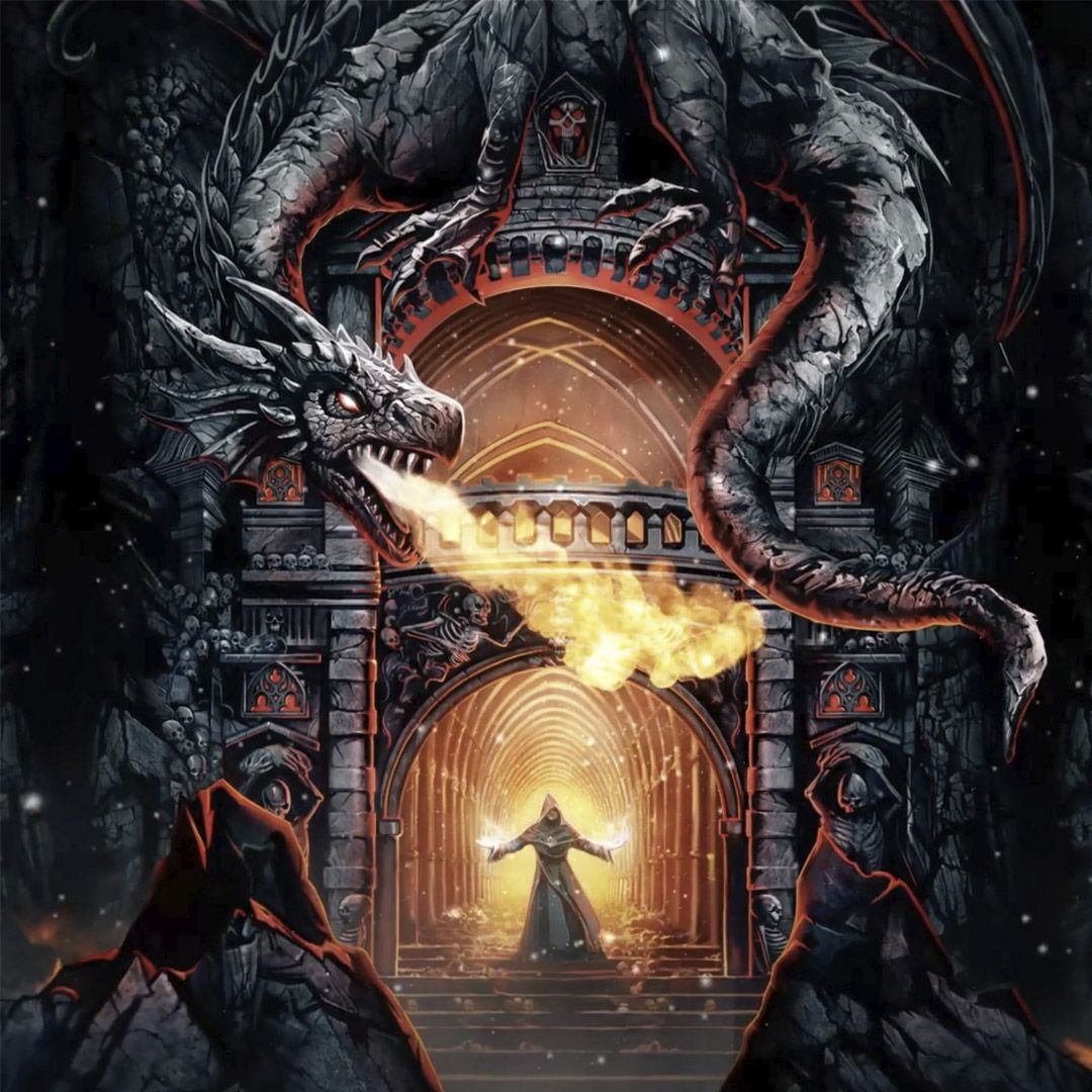 1080x1080 Dragon's Lair. Spiral T Shirt