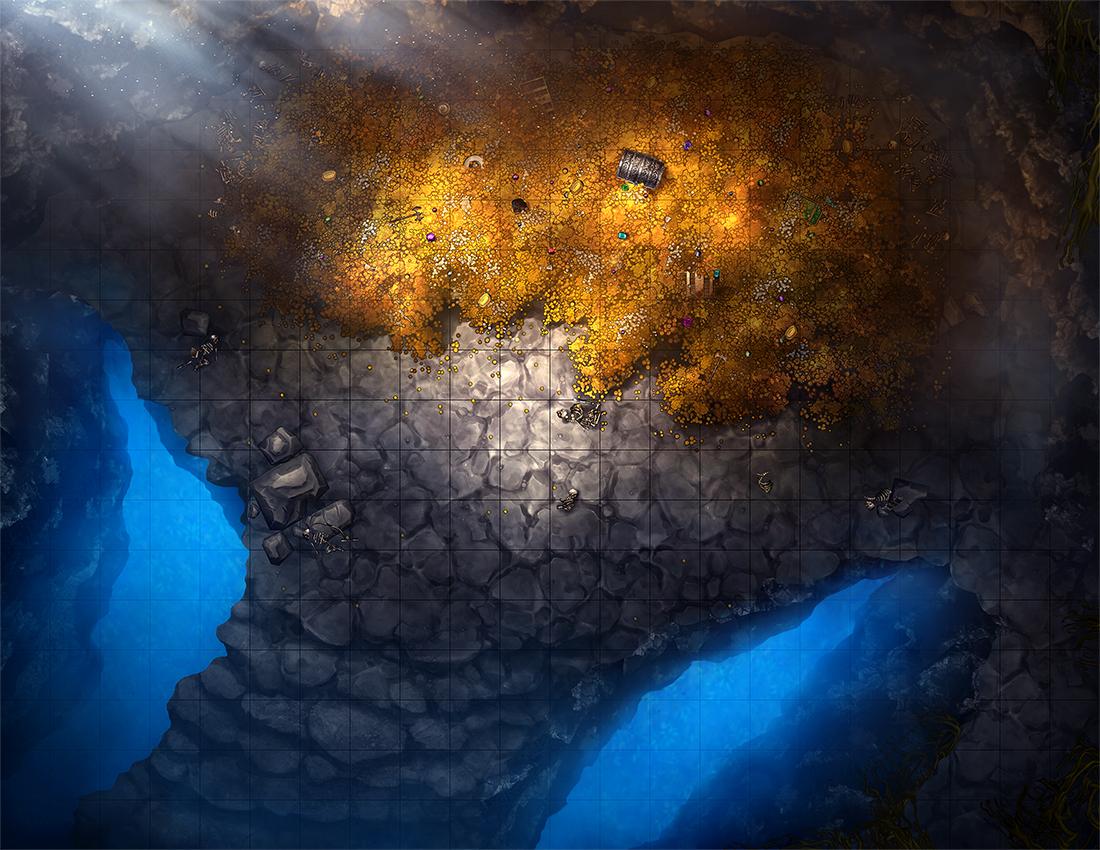 1100x850 Dragon Lair /Print & Play/ battle map