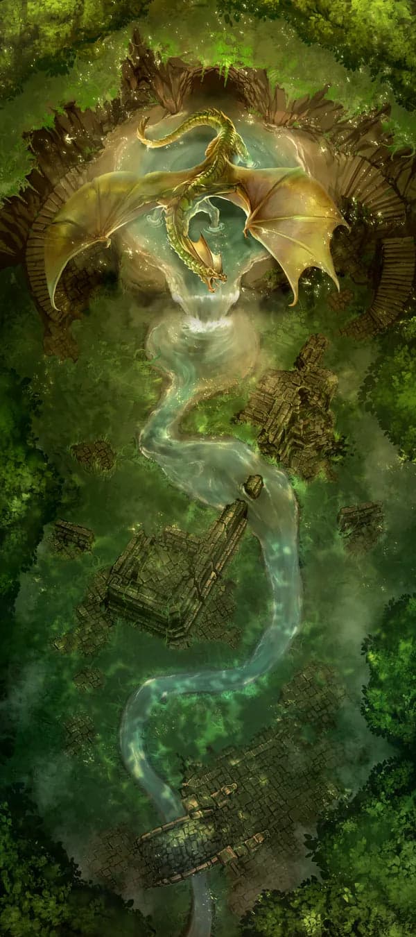 600x1350 Green Dragon Lair Map