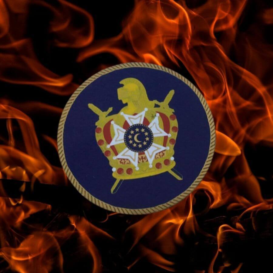 900x900 DeMolay 2 Auto Emblem blue back color