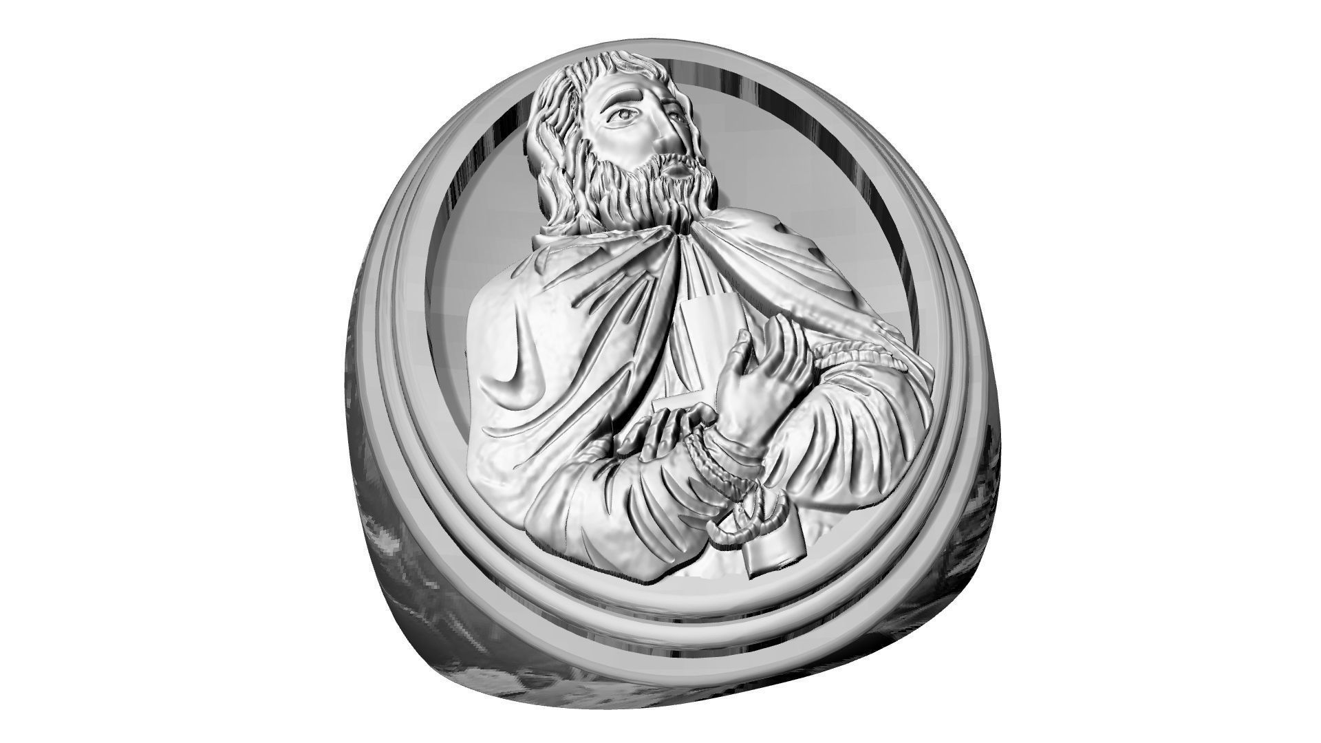 1920x1080 Jaques Demolay Ring 3D model 3D printable