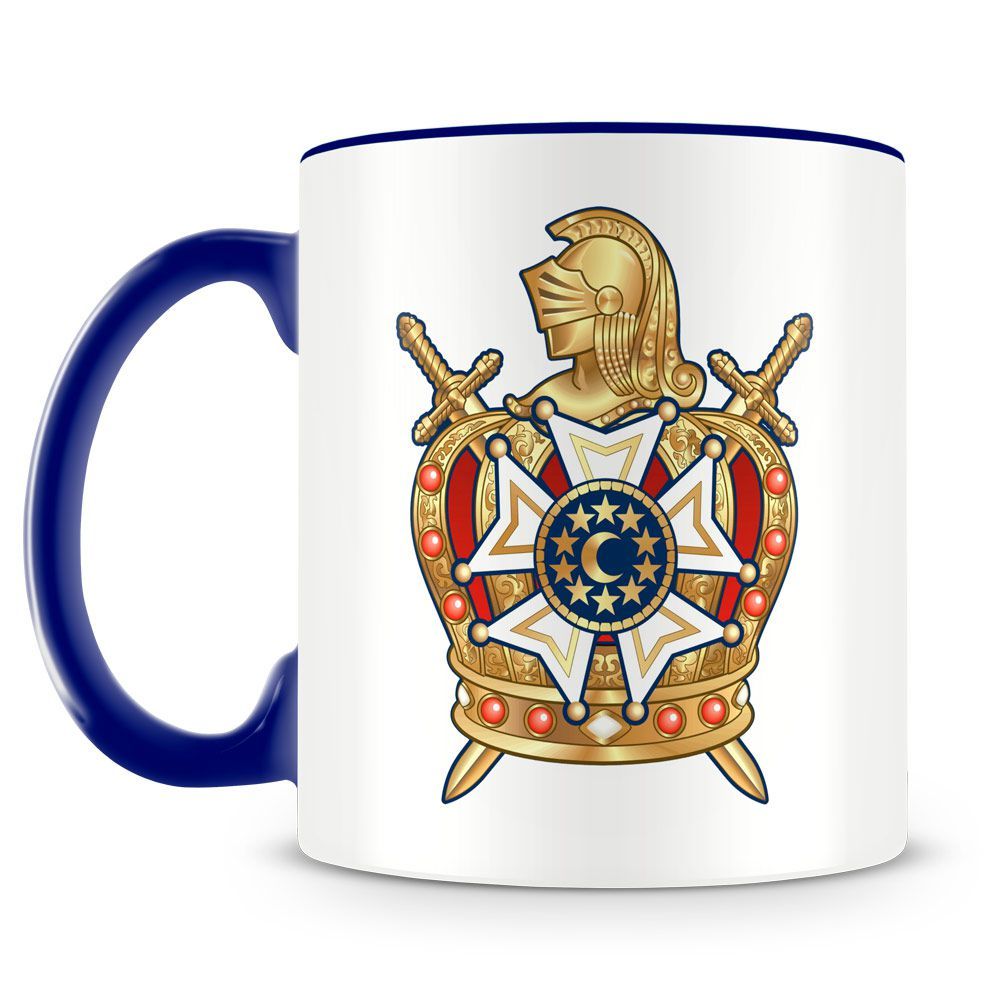 1000x1000 Caneca Ordem Demolay Azul Escuro (Com Nome) Personalizada para Todas as Ocasiões!