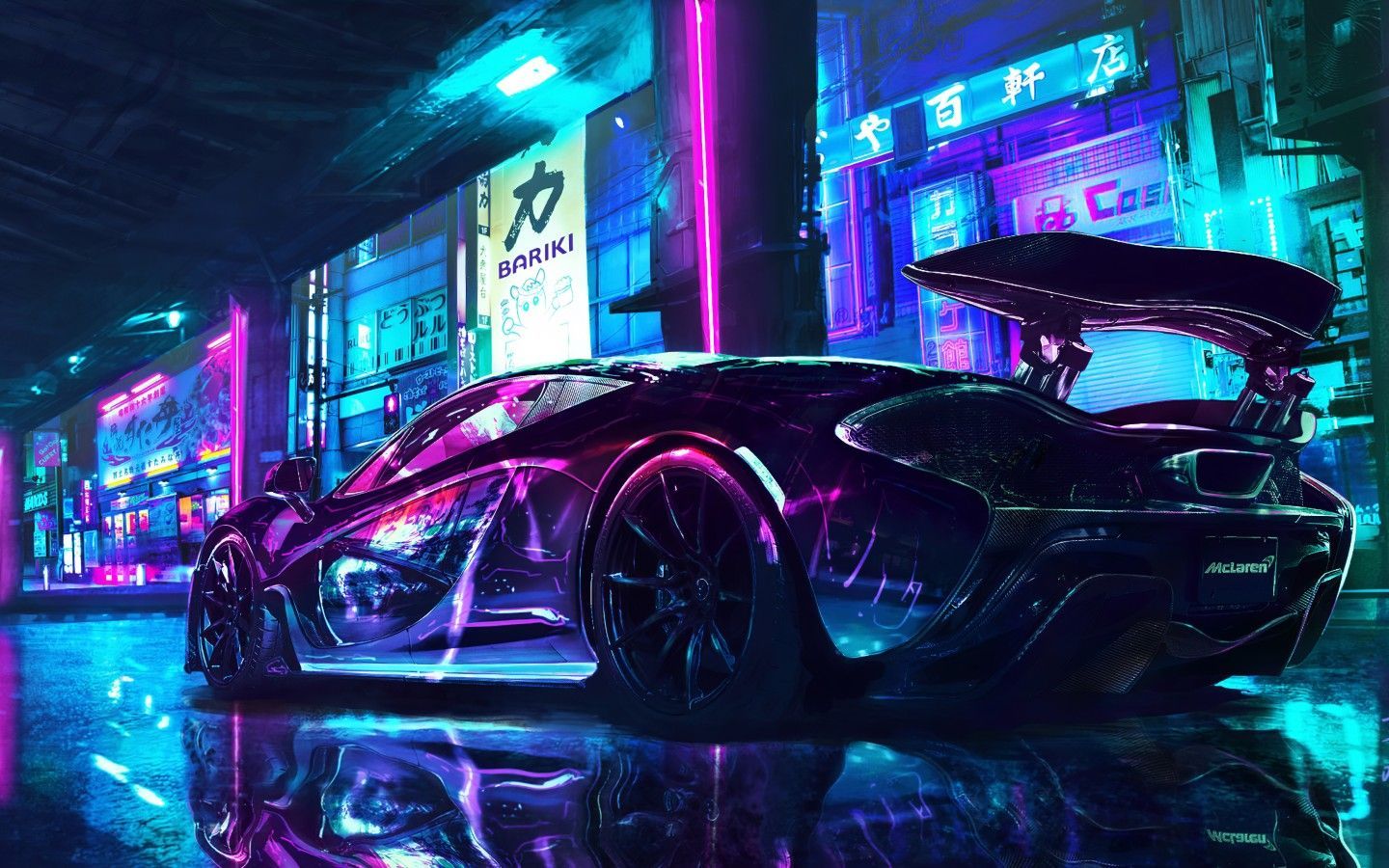 1440x900 LED Cars Wallpaper