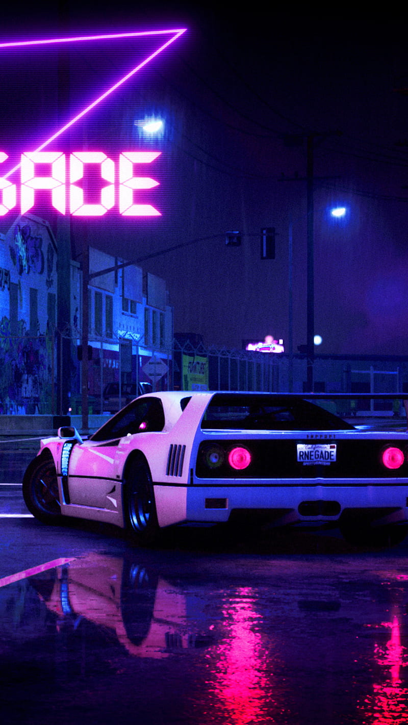 800x1422 NEon, auto, car, HD phone wallpaper
