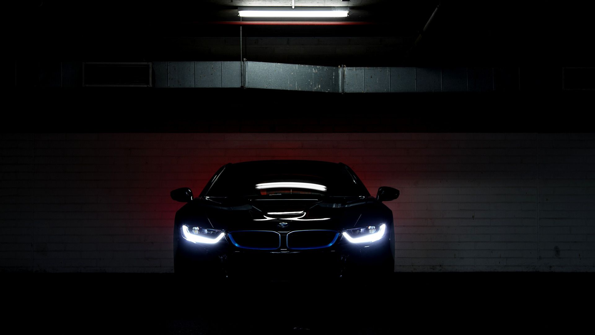 1920x1080 BMW I Car, Vehicle, Parking Lot, Lights, Electric Car Wallpaper HD / Desktop and Mobile Background