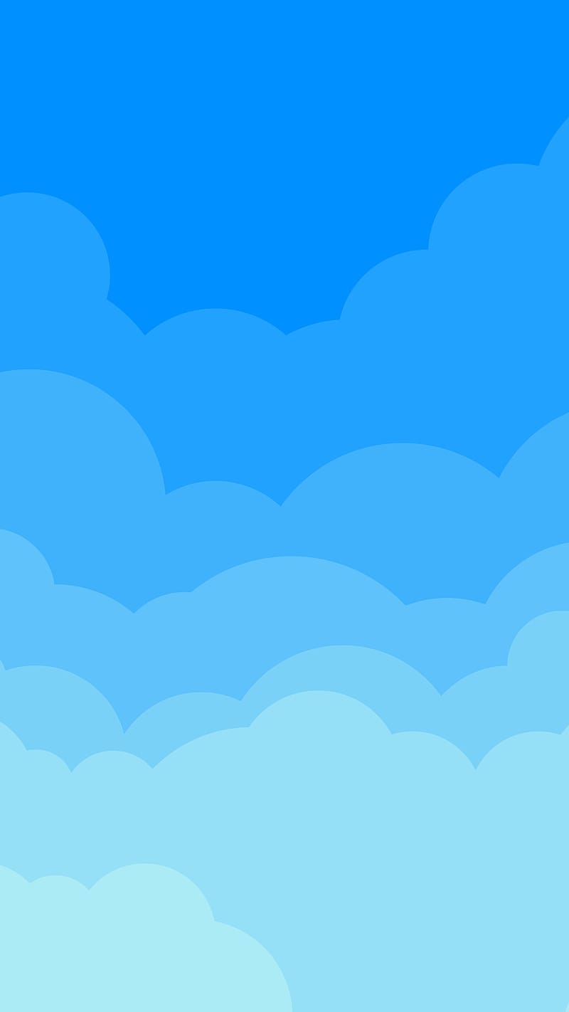 800x1422 HD vector sky blue wallpaper