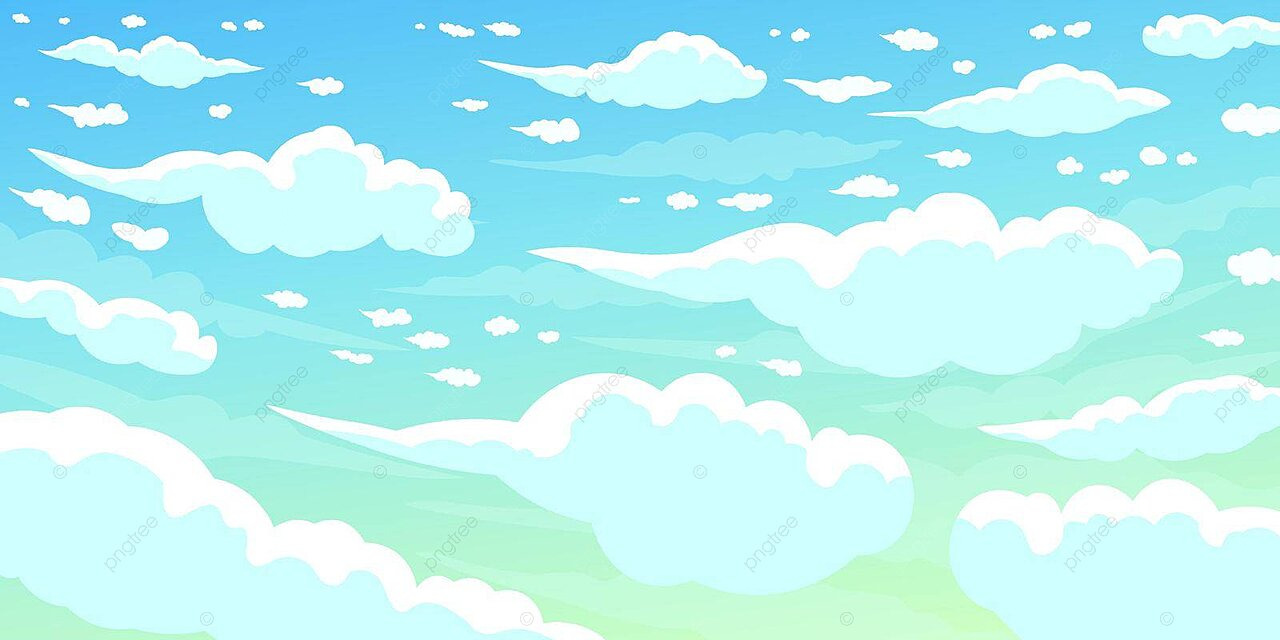 1280x640 Vector Sky Background With A Scattering Of Floating Clouds Vector, Wallpaper, Backdrop, Season Illustration Background And Wallpaper For Free Download