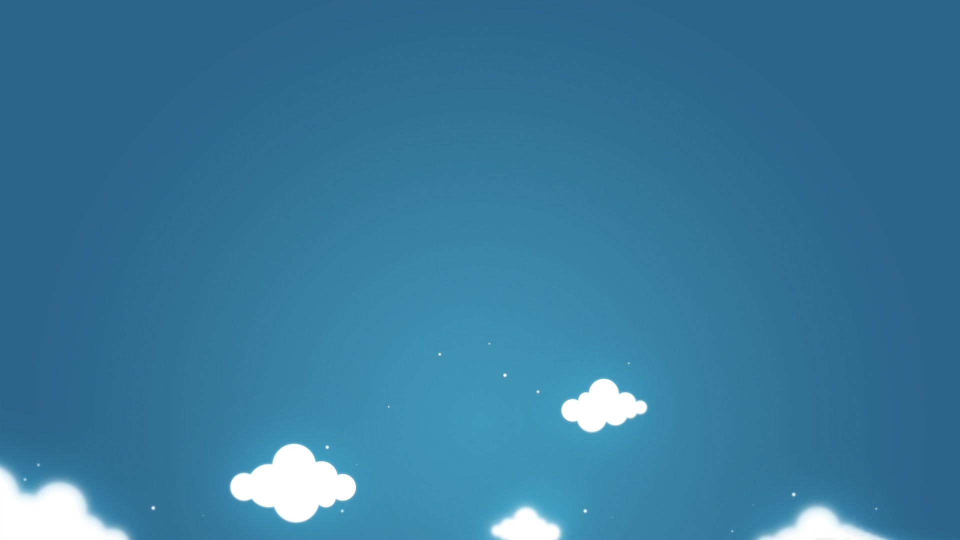1920x1080 Cartoon Clouds Blue Sky Vector Art Design HD Wallpaper