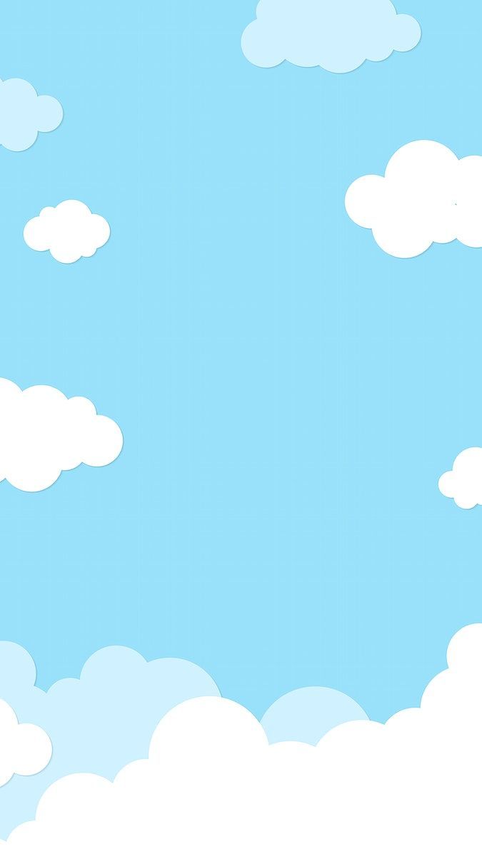 675x1200 Download premium vector of Cloud mobile wallpaper, cute phone background with light blue paper cut illustration vector by Aew about background, wallpaper HD for mobile, paper cut, iphone wallpaper kids, and cloud