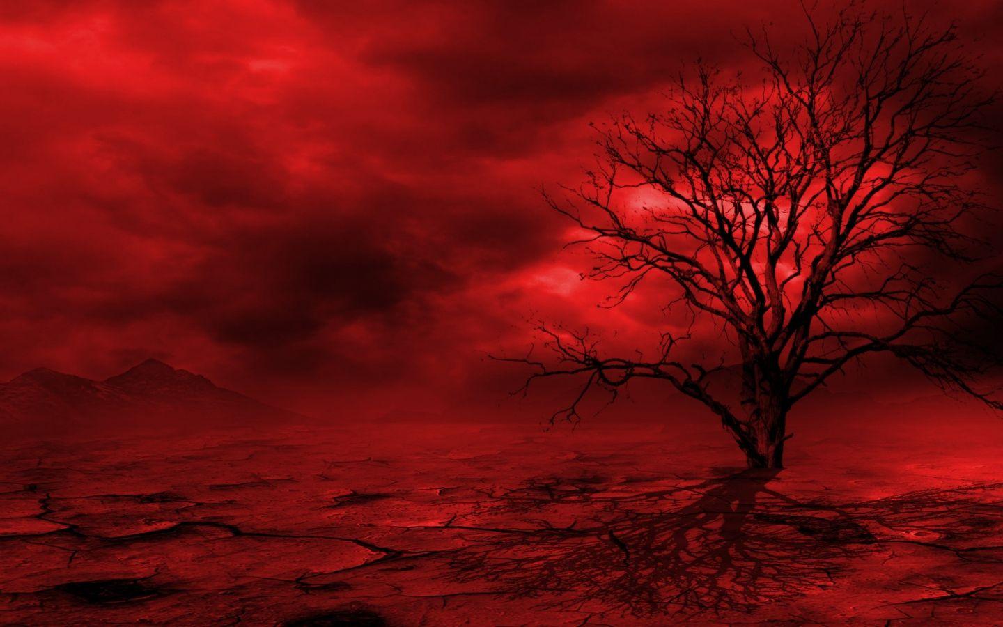 Red Tree  Depth Effect  Wallpapers Central