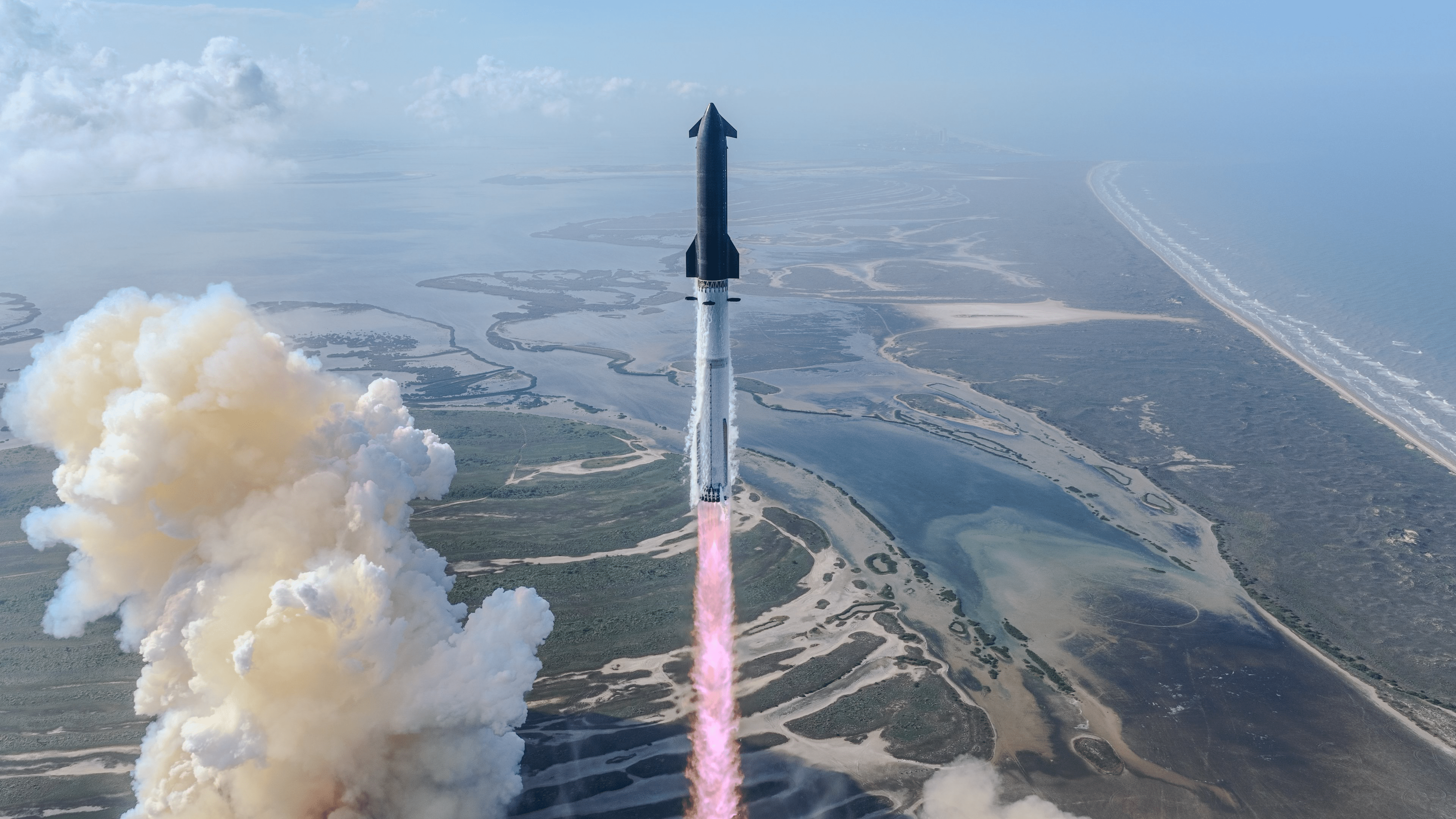 3840x2160 SpaceX wallpaper for iPhone Starship V3 first flight