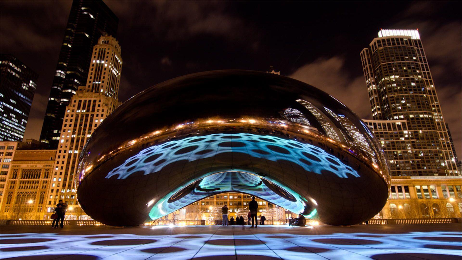 Chicago City at Night Wallpapers - Top Free Chicago City at Night ...