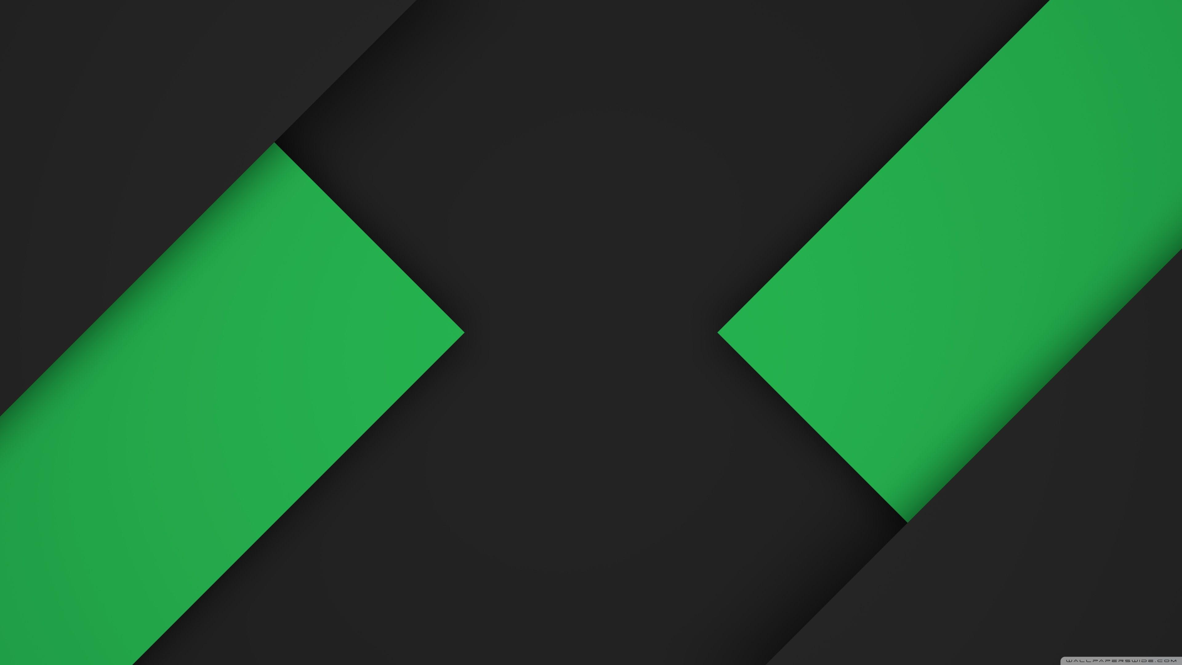3840x2160 16K Material Dark Green Ultra HD Desktop Background Wallpaper