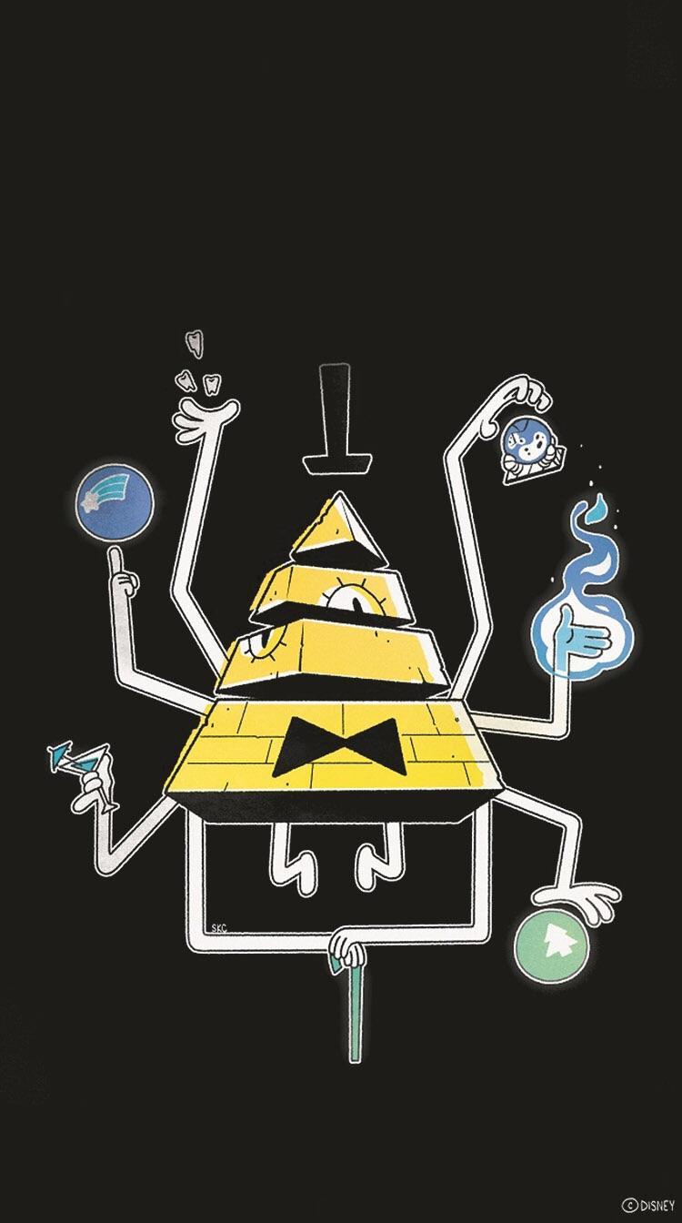 750x1344 Bill Cipher, Gravity Falls. One of my favourite lockscreen