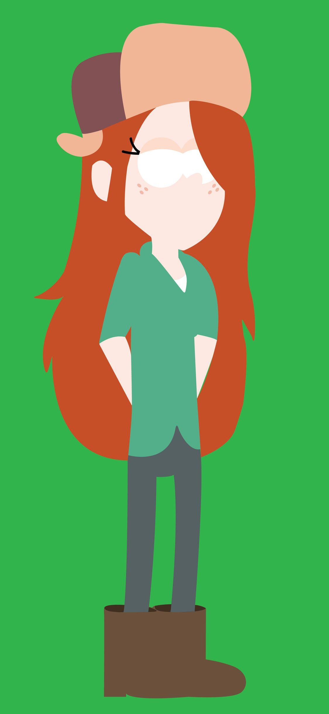 1125x2436 Wendy In Gravity Falls Minimalism 8k iPhone XS, iPhone 10